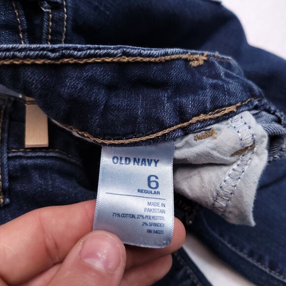 Old Navy Rock Star Casual Button Medium Wash Denim Jeans Womens Size 6 Blue - Picture 7 of 10